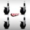 Service Caster 5'' SS Soft Rubber Swivel 1-1/4'' Expanding Stem Caster Set Total Lock Brake, 4PK SCC-SSEXTTL20S514-SRS-114-4 - alternate 2